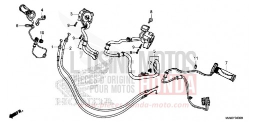 COMMUTATEUR/CABLE VFR800FH de 2017